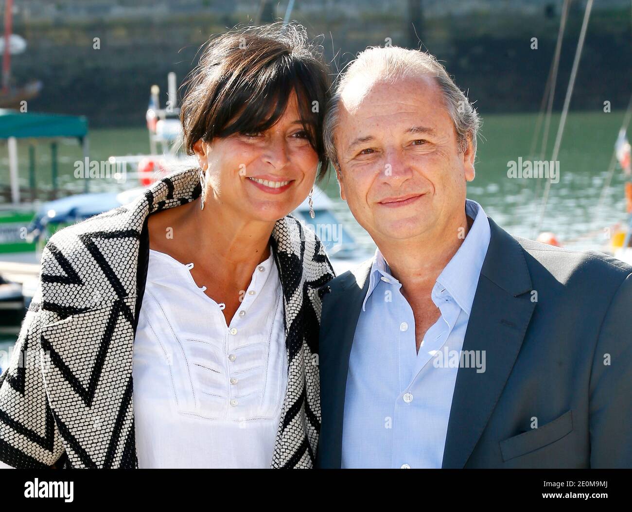 Patrick Braoude and his wife attending the 14th Festival of TV Fiction in La Rochelle, France, on September 14, 2012. Photo by Patrick Bernard/ABACAPRESS.COM Stock Photo