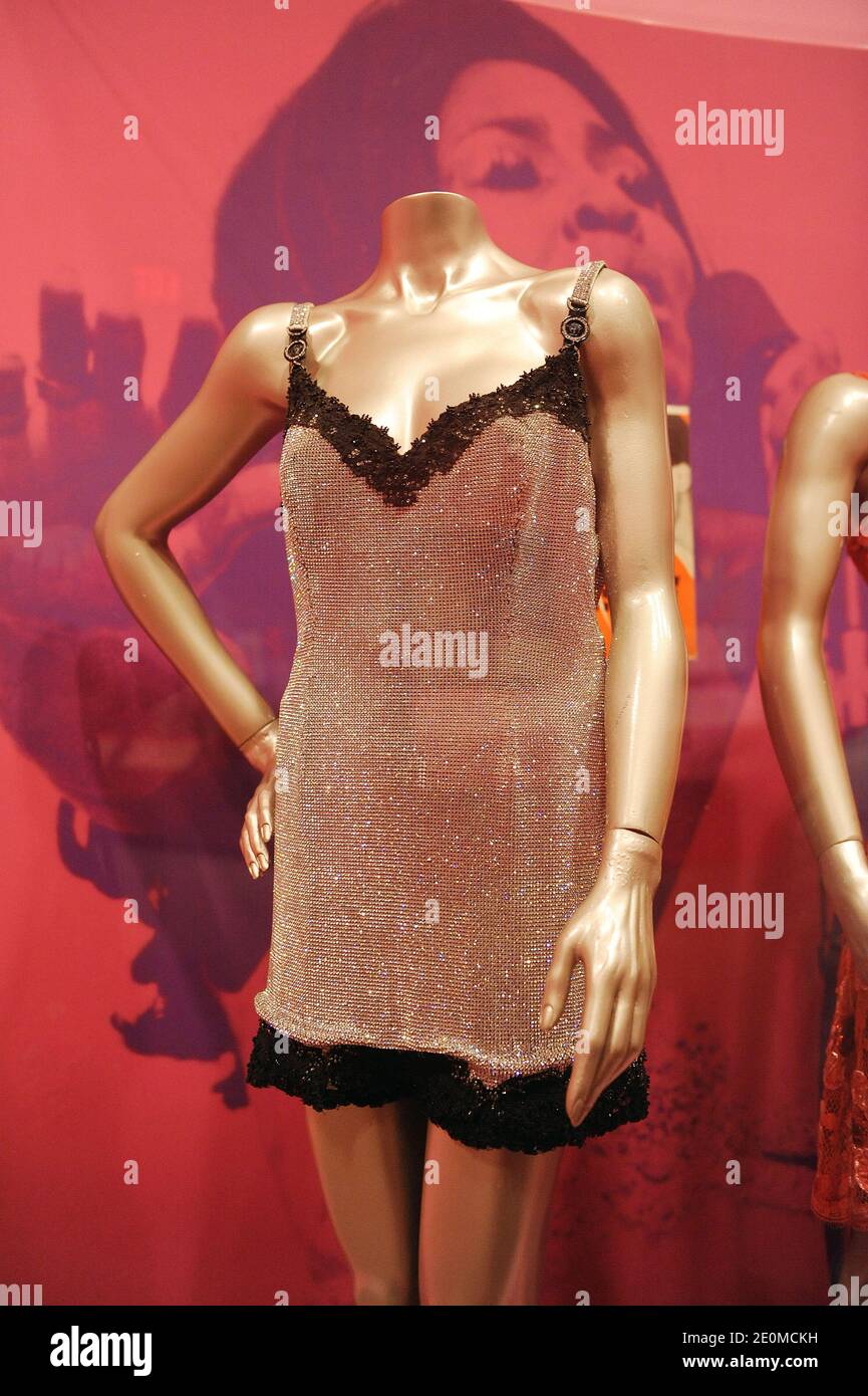 The dress of Tina Turner is on display at the Women who Rock exhibit at the National Museum of Women in the Arts in Washington DC USA on September 18 2012. Photo
