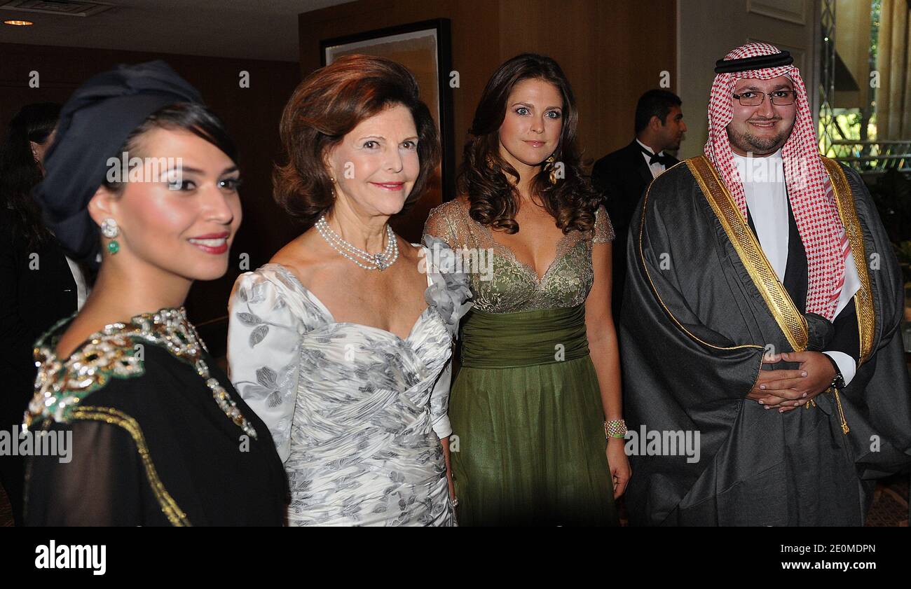 L to R Princess Sara bint Talal bin Abdulaziz Al Saud , H.M. Queen Silvia , H.R.H. Princess
