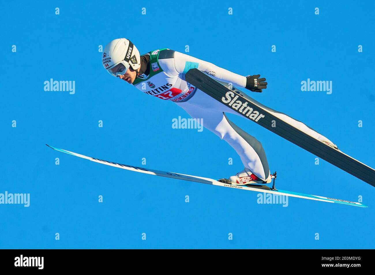 Mackenzie BOYD-CLOWES, CAN in action at the Four Hills Tournament Ski Jumping at Olympic Stadium, Grosse Olympiaschanze in Garmisch-Partenkirchen, Bavaria, Germany, January 01, 2021.  © Peter Schatz / Alamy Live News Stock Photo