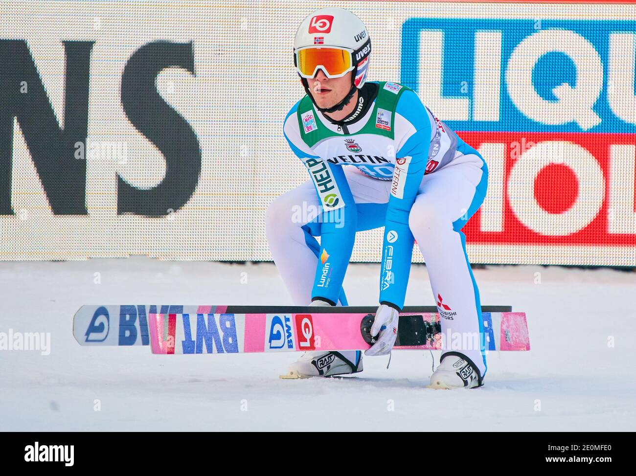 Daniel Andre TANDE, NOR in action at the Four Hills Tournament Ski Jumping at Olympic Stadium, Grosse Olympiaschanze in Garmisch-Partenkirchen, Bavaria, Germany, January 01, 2021.  © Peter Schatz / Alamy Live News Stock Photo