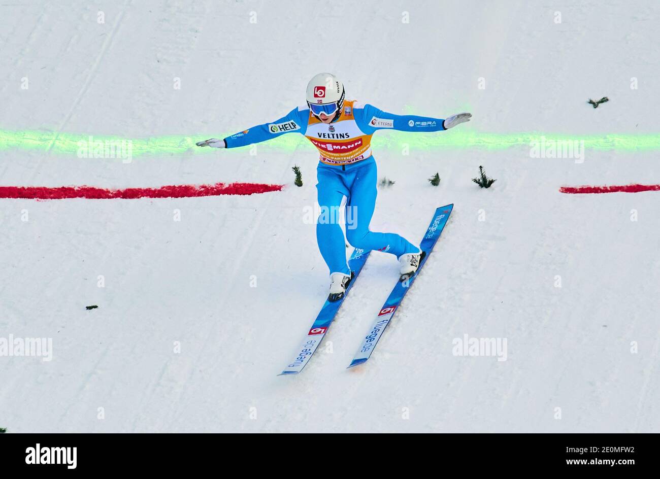 Halvor Egner GRANERUD, NOR in action, landing,  at the Four Hills Tournament Ski Jumping at Olympic Stadium, Grosse Olympiaschanze in Garmisch-Partenkirchen, Bavaria, Germany, January 01, 2021.  © Peter Schatz / Alamy Live News Stock Photo
