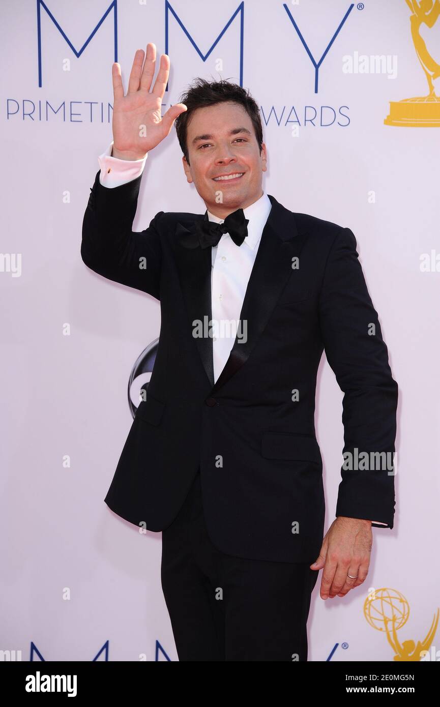 Jimmy Fallon arrives at the 64th Annual Primetime Emmy Awards at Nokia ...