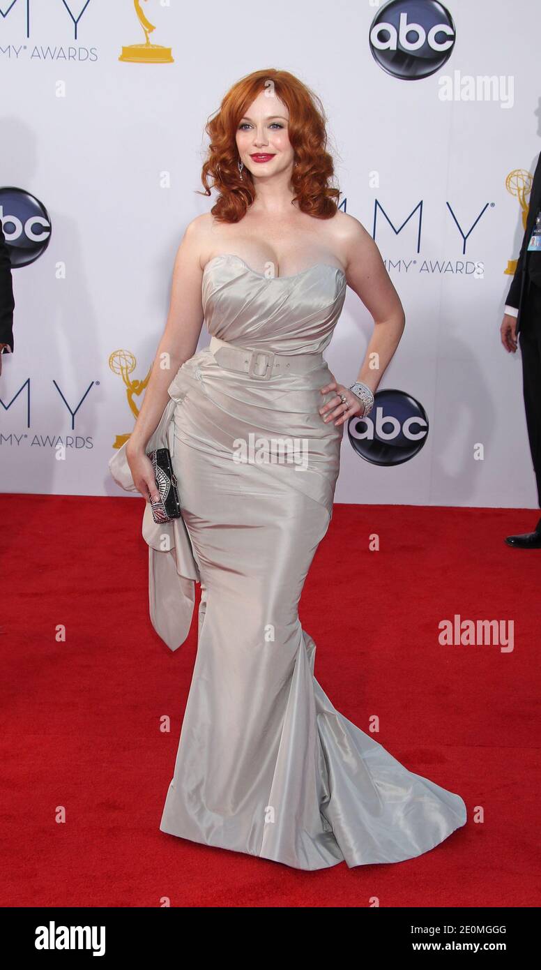Christina Hendricks Arriving For The 64th Annual Primetime Emmy Awards Held At The Nokia Theatre
