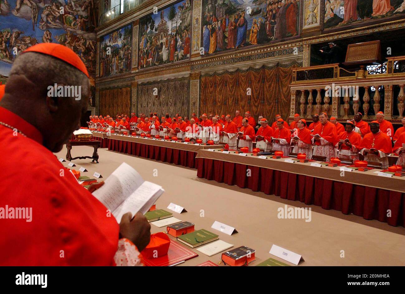 Roman catholic cardinals filed into the sistine chapel for a conclave