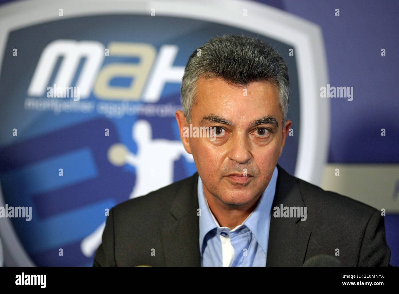 Montpellier AHB manager general Remi Levy during a press Conference in Montpellier, France on Septemnber 28, 2012. photo by Pascal Parrot/ABACAPRESS.COM Stock Photo