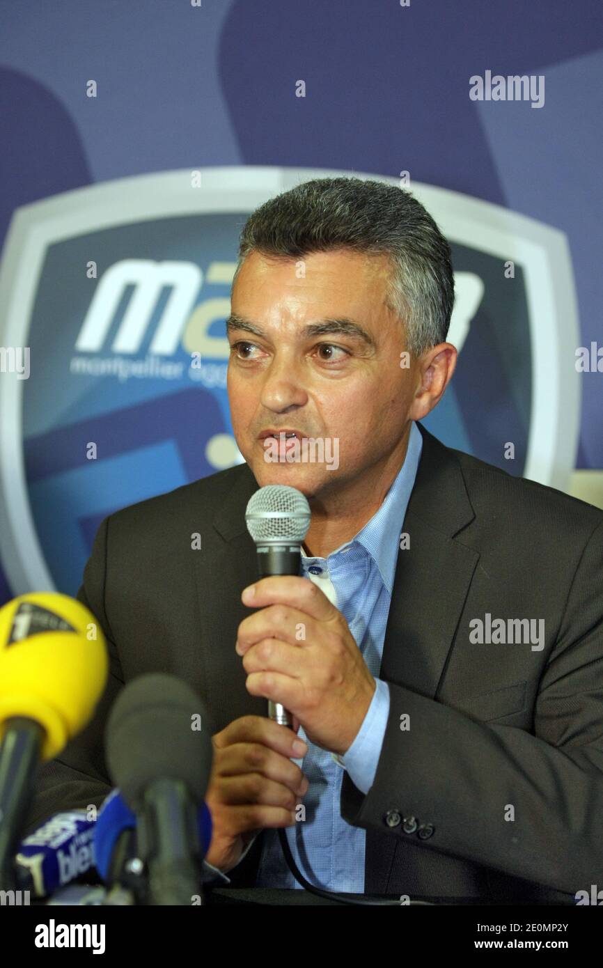 Montpellier AHB manager general Remi Levy during a press Conference in Montpellier, France on Septemnber 28, 2012. photo by Pascal Parrot/ABACAPRESS.COM Stock Photo
