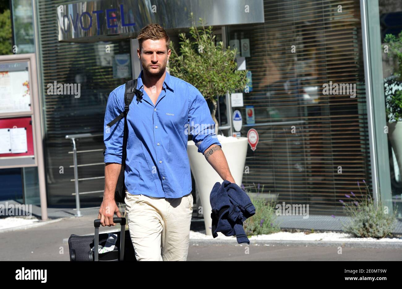Michael Robin French handball team of Montpellier player Michael Robin leaves the ...