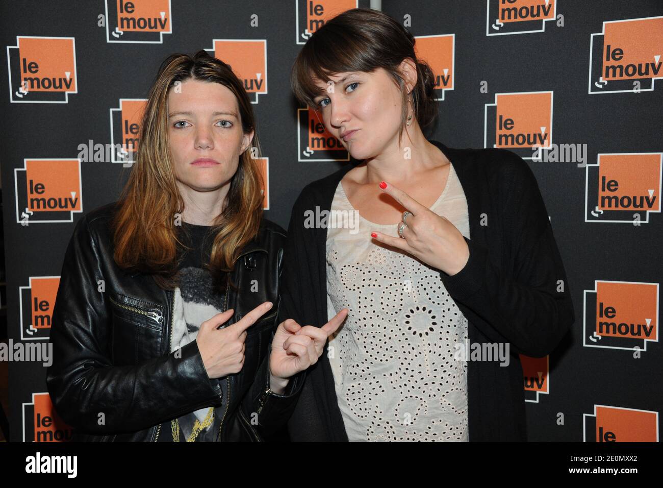 Charline Roux and Laura Leishman (Le Mouv') at the Radio France Press  Conference, held at La