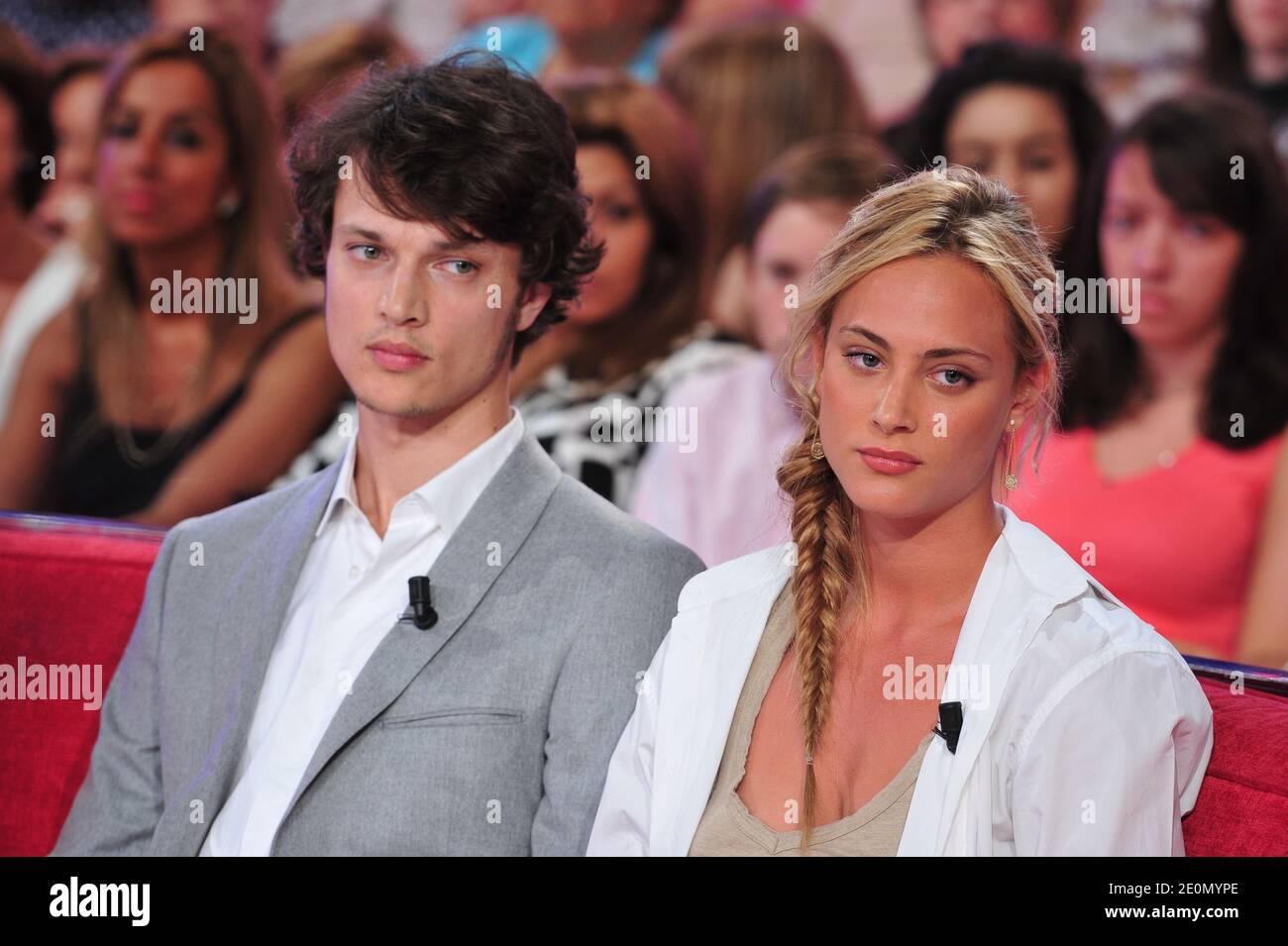 Nora Aznezeder and Fu'ad Aït Aattou at the taping of Vivement Dimanche ...