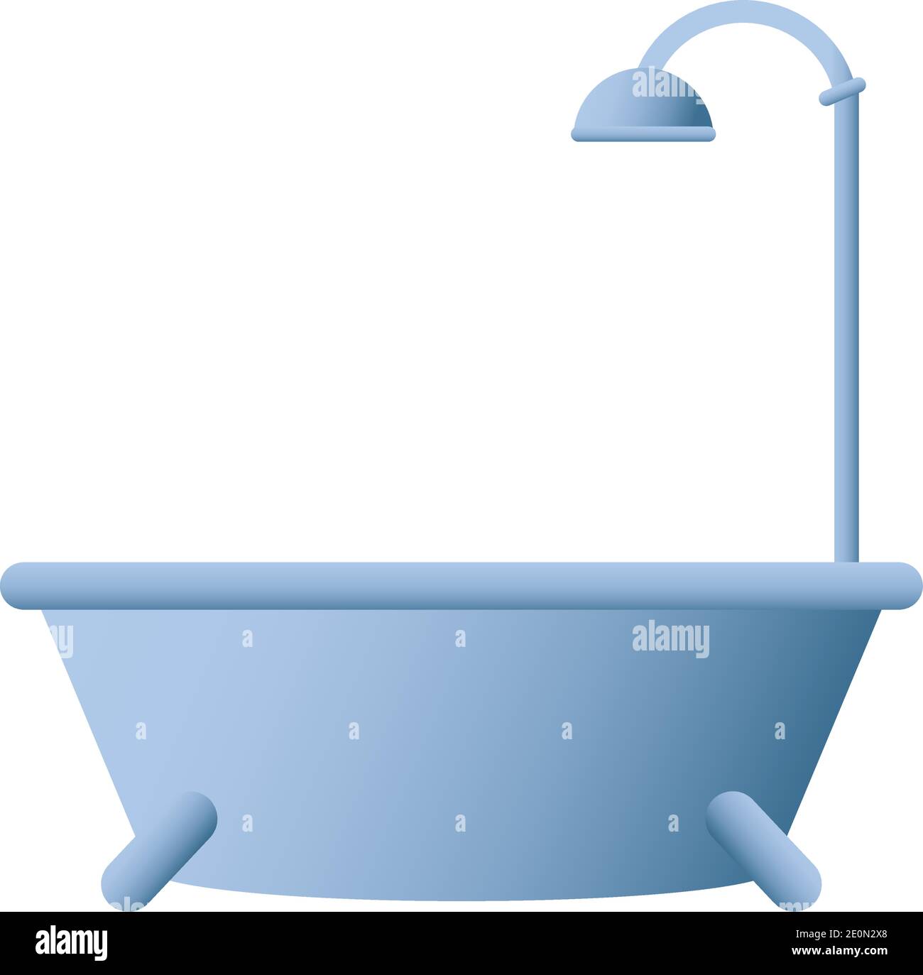 bathtub with shower bathroom equipment icon design vector illustration ...