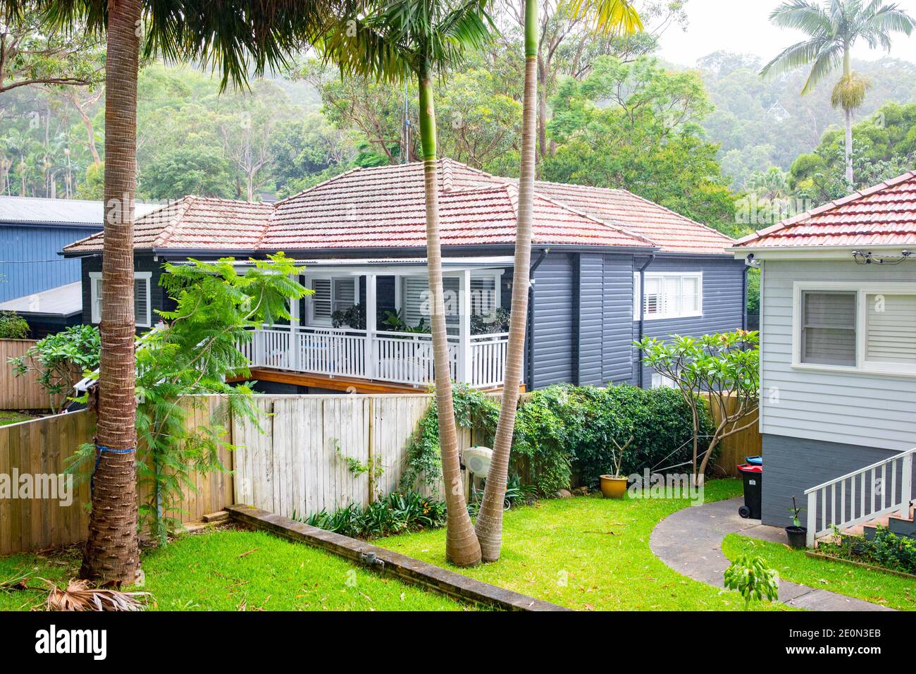 Australian homes and their private domestic garden in the Sydney suburb