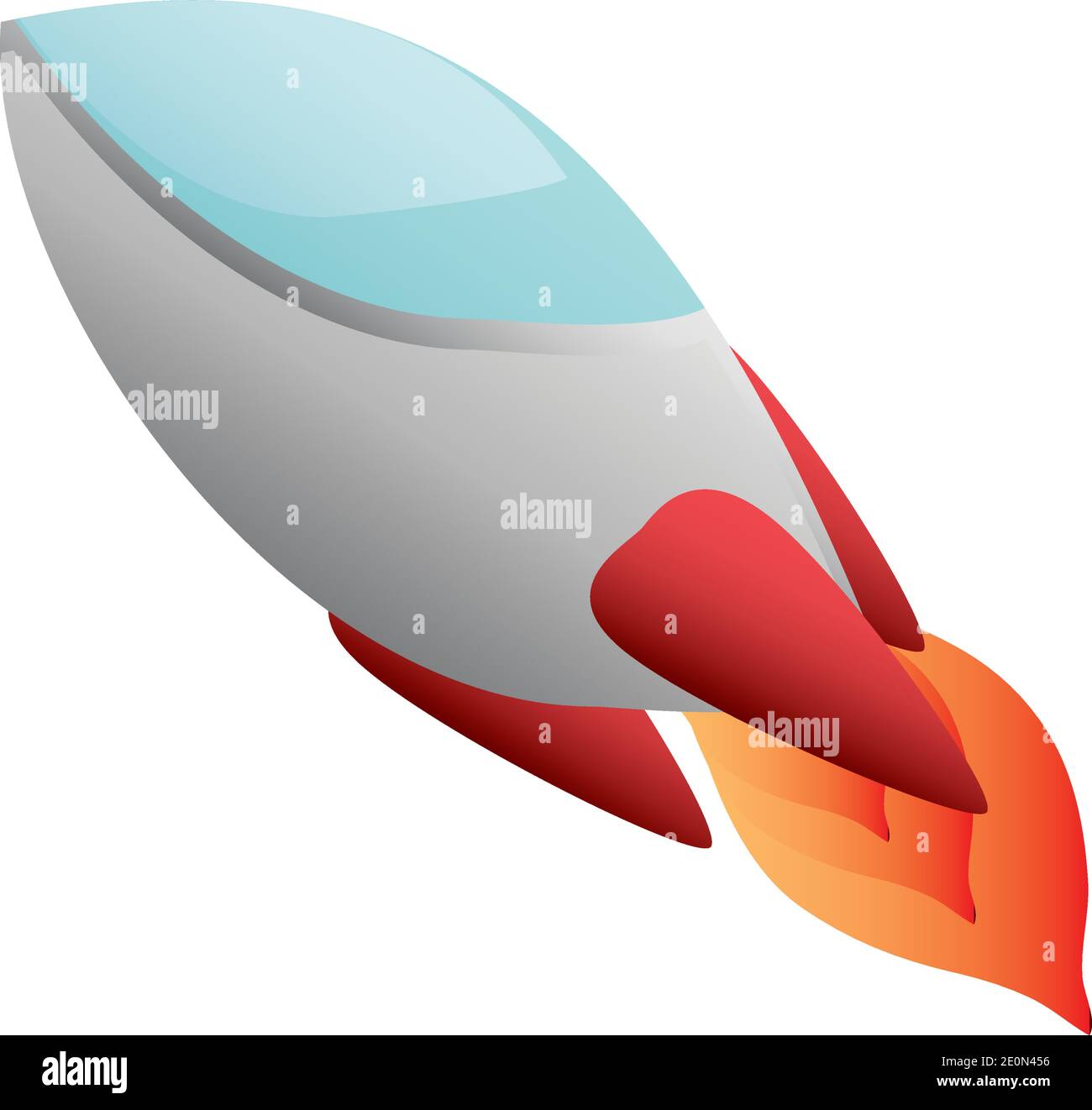 launching spaceship explore adventure icon design vector illustration Stock Vector