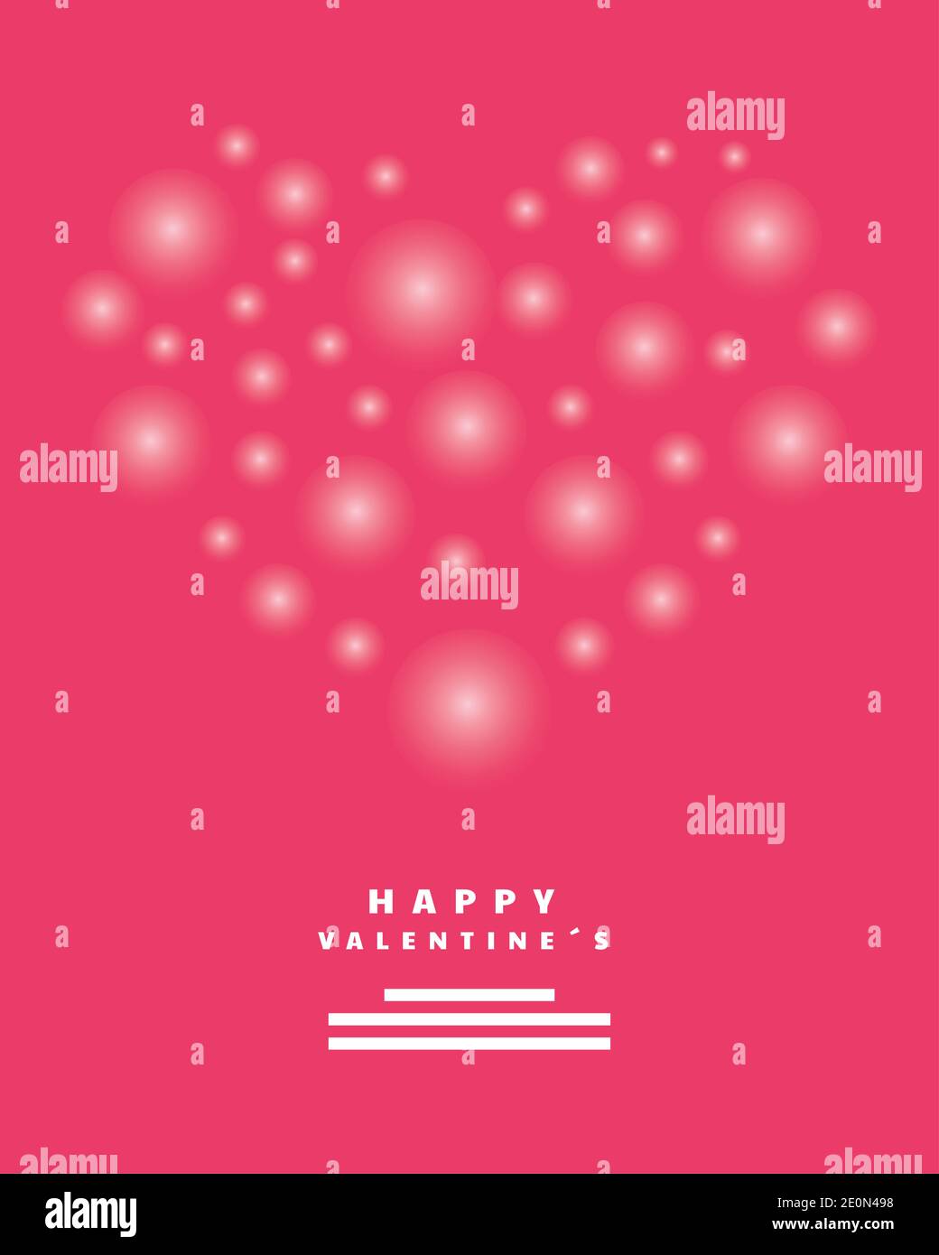 happy valentines day greeting card heart shaped lights vector ...