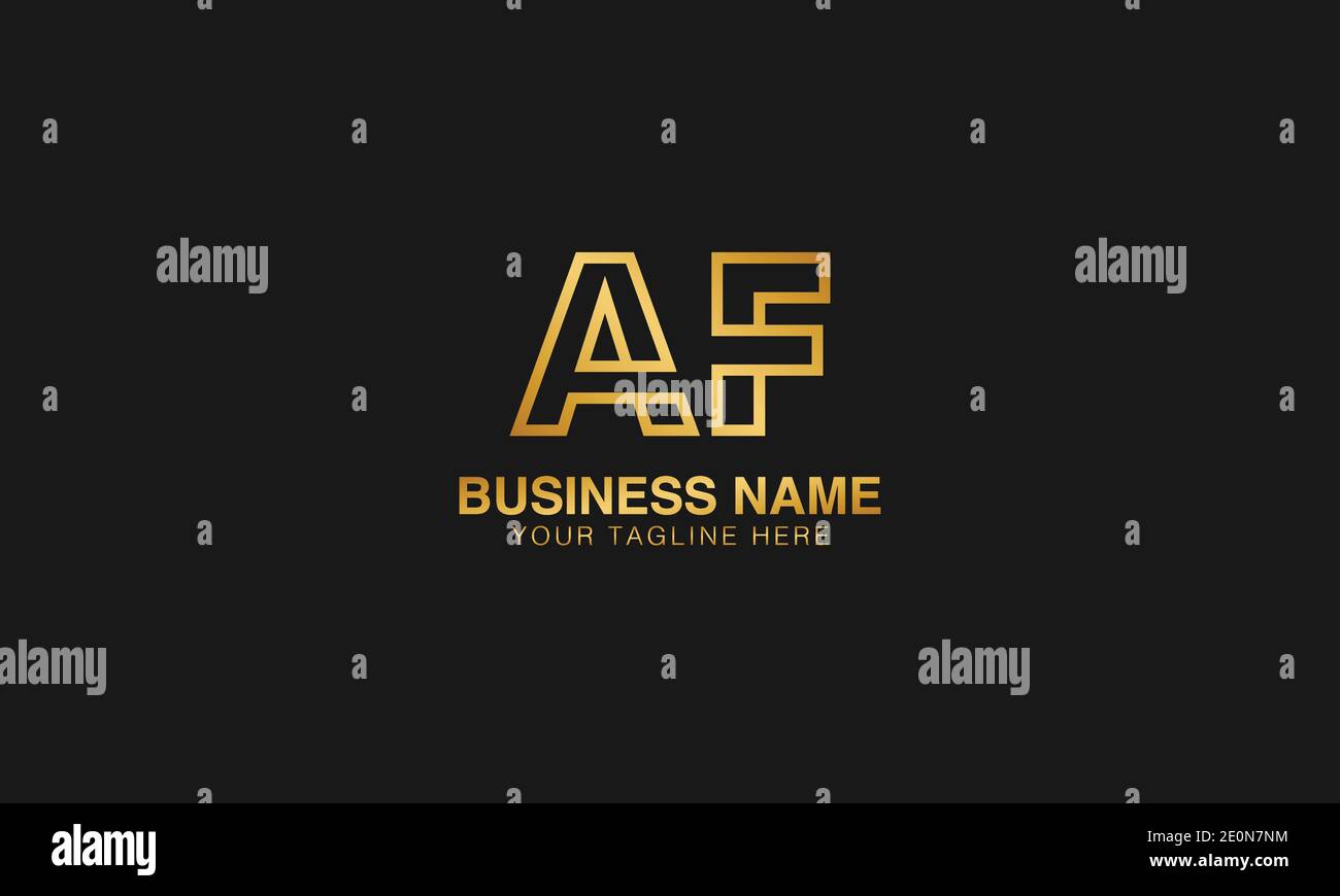 AF A F initial logo | initial  based abstract modern minimal creative logo, vector template image. luxury logotype logo. Typography  initials logo. Stock Vector
