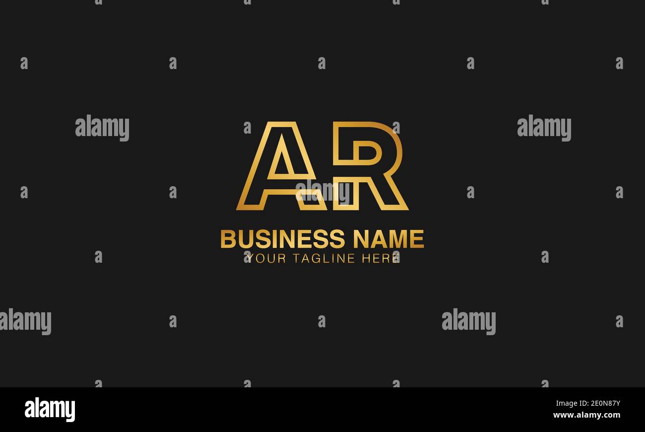 AR A R initial logo | initial  based abstract modern minimal creative logo, vector template image. luxury logotype logo. Typography  initials logo. Stock Vector