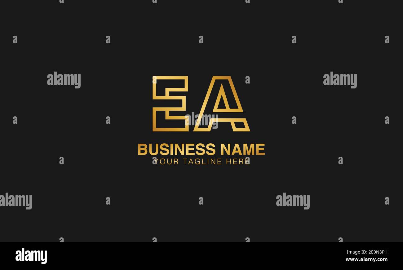 EA E  A initial based letter typography logo design vector Stock Vector
