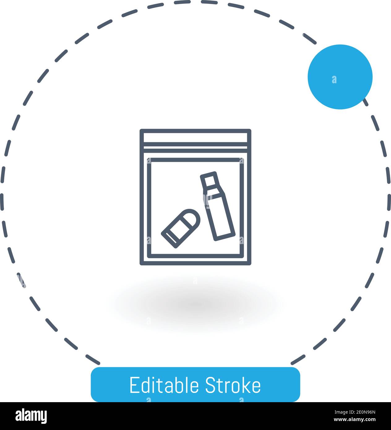 bullets vector icon editable stroke outline icons for web and mobile ...
