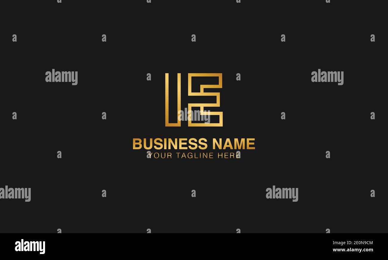 IE I E initial based letter typography logo design vector Stock Vector