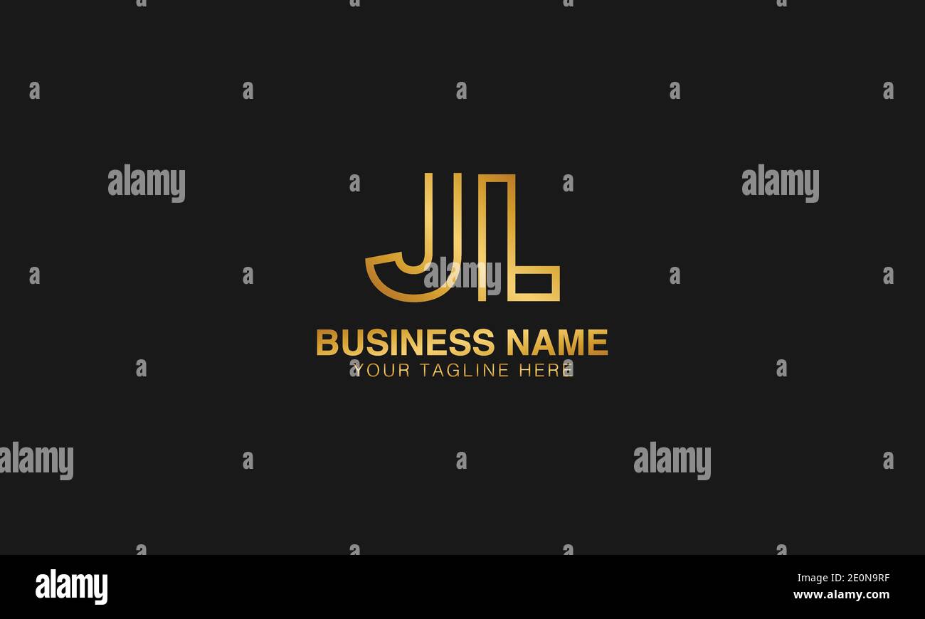 JL J L initial based letter typography logo design vector Stock Vector