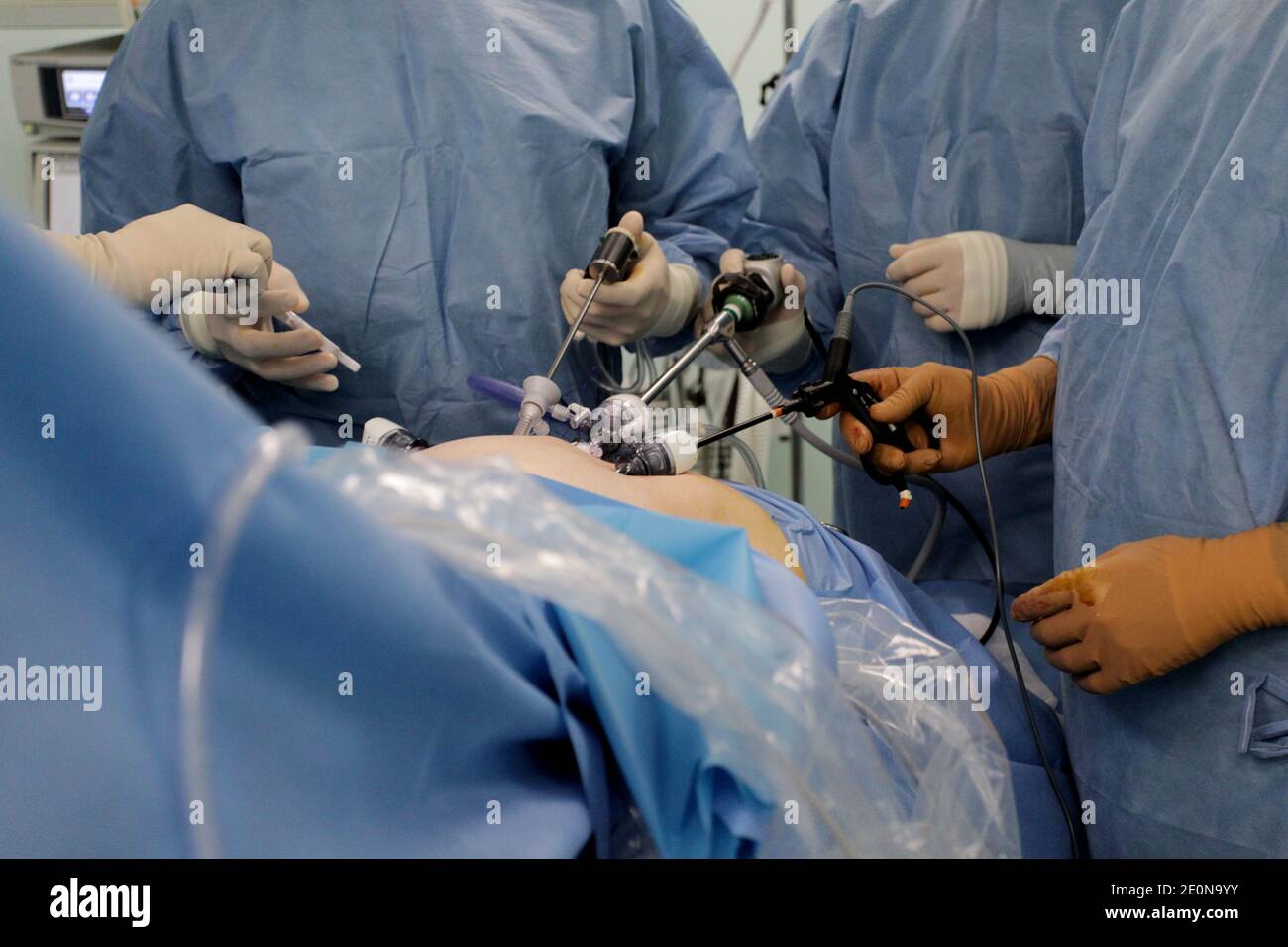 Robot-assisted surgery, Greece Stock Photo