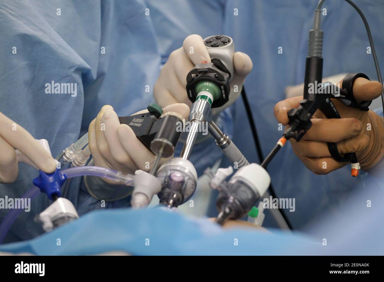 Robot-assisted surgery, Greece Stock Photo