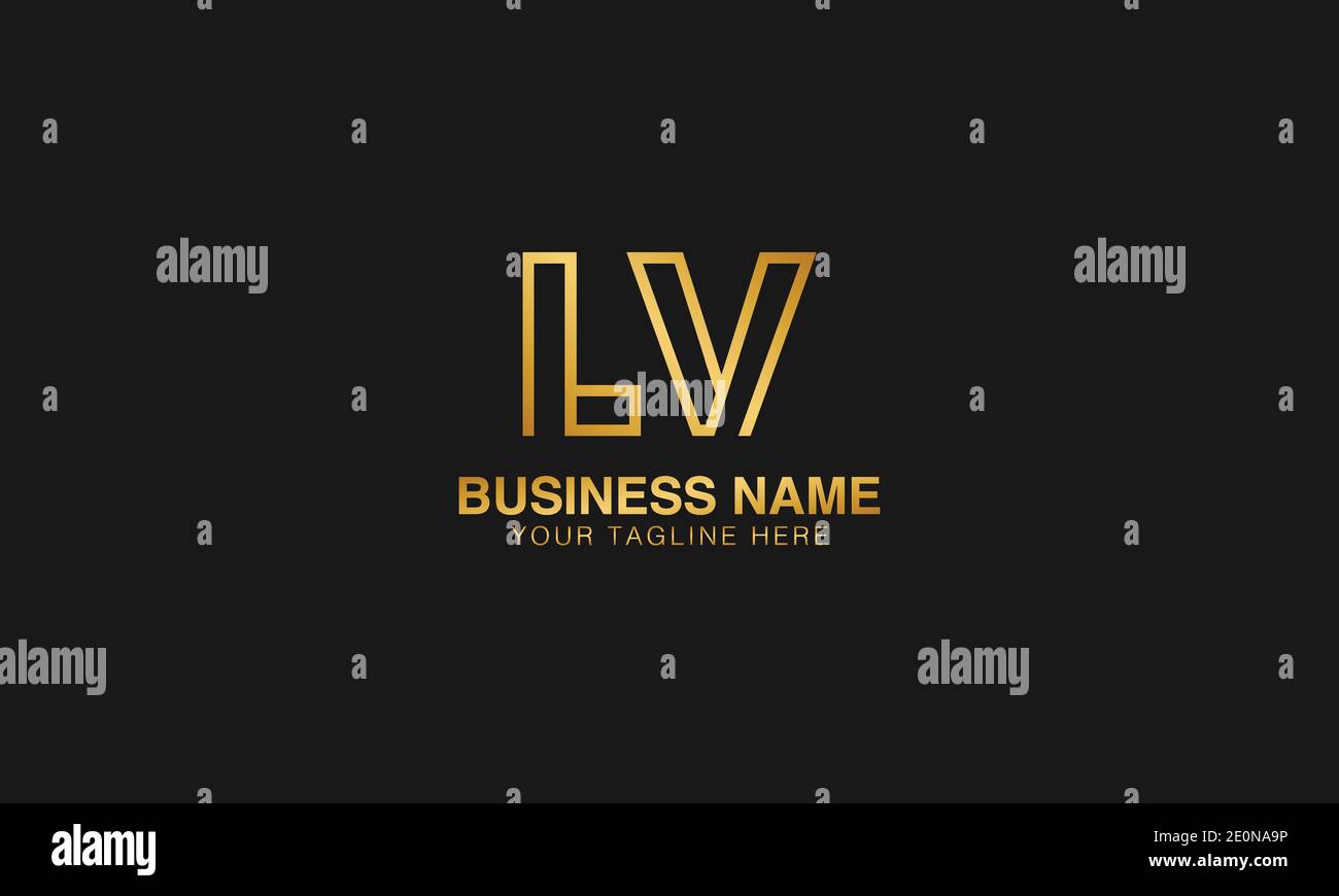 LV L V initial based letter typography logo design vector Stock Vector  Image & Art - Alamy