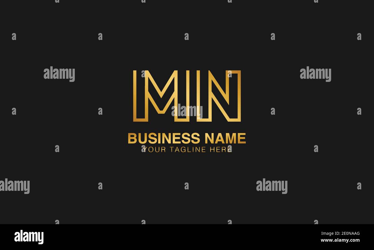 MN M N initial based letter typography logo design vector Stock Vector