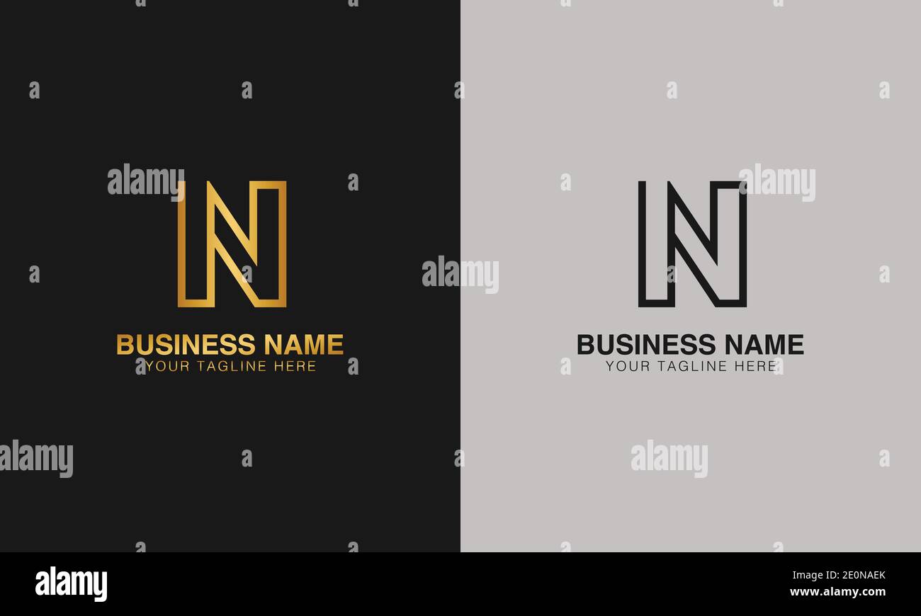 NN N initial based letter typography logo design vector Stock Vector