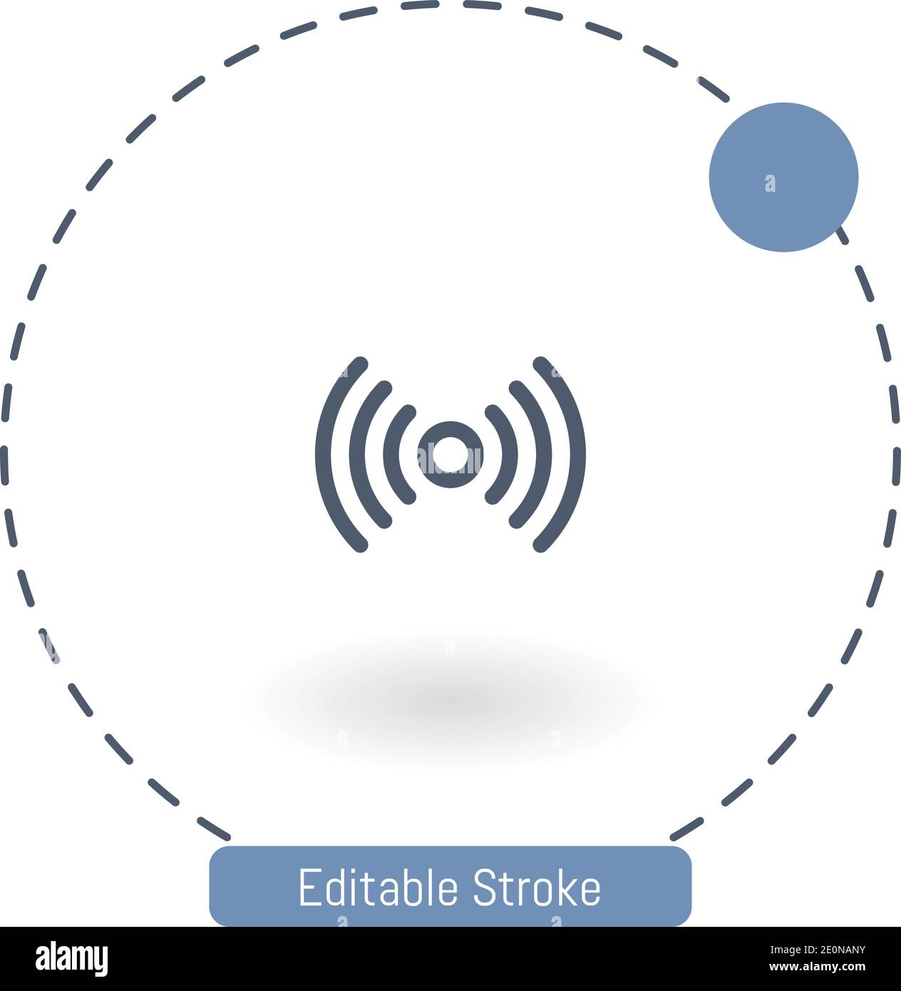 sensor vector icon editable stroke outline icons for web and mobile Stock Vector