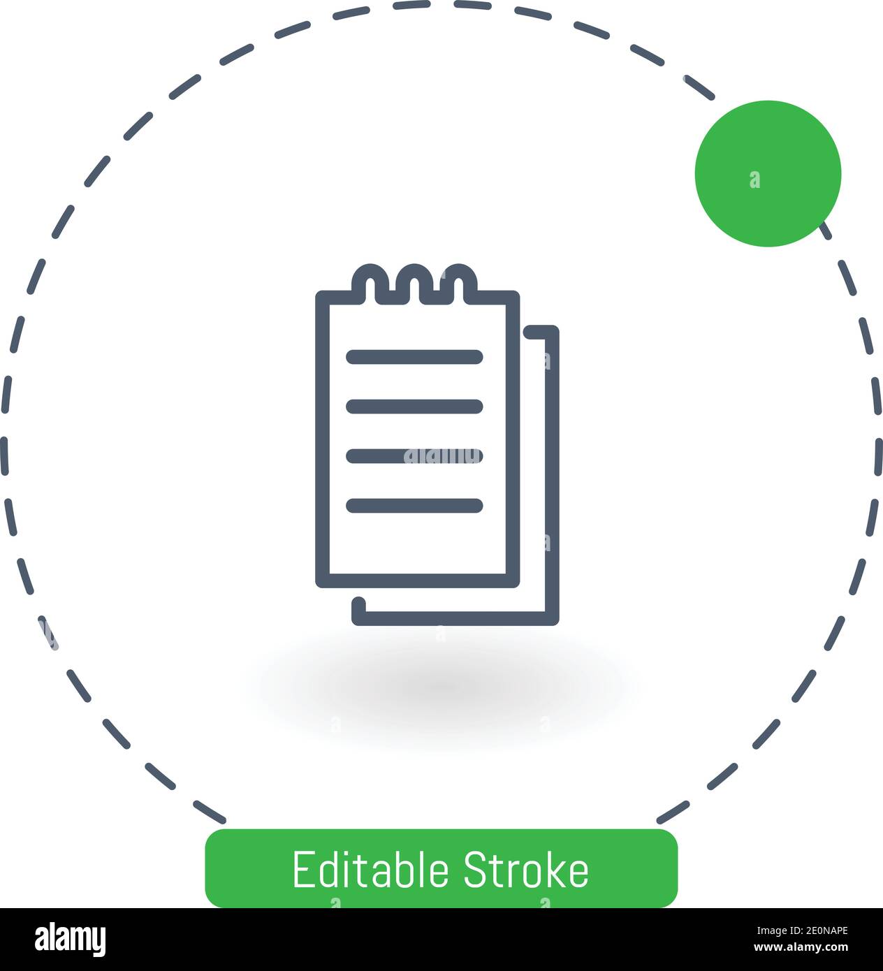 small notes vector icon editable stroke outline icons for web and ...