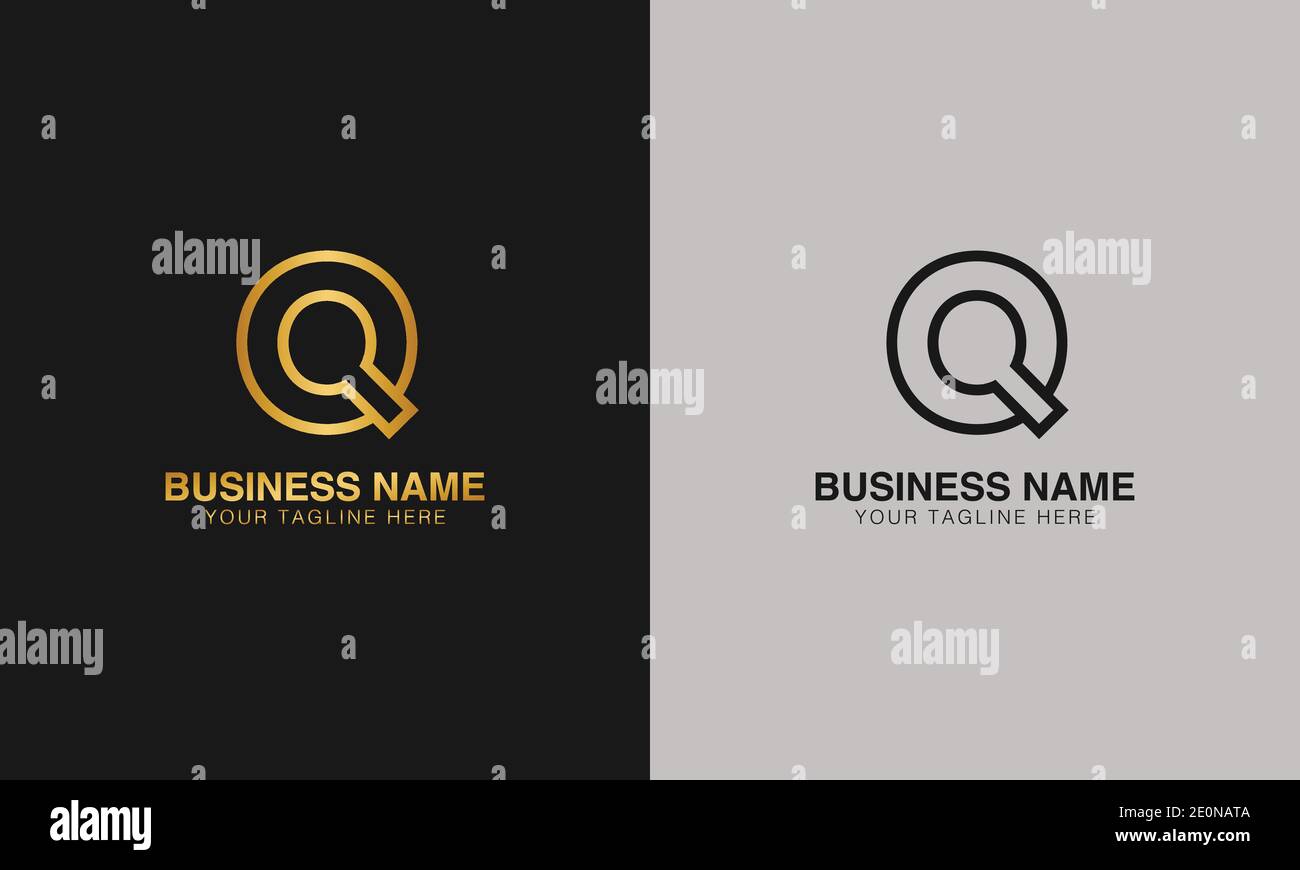 Q QQ initial based letter typography logo design vector Stock Vector