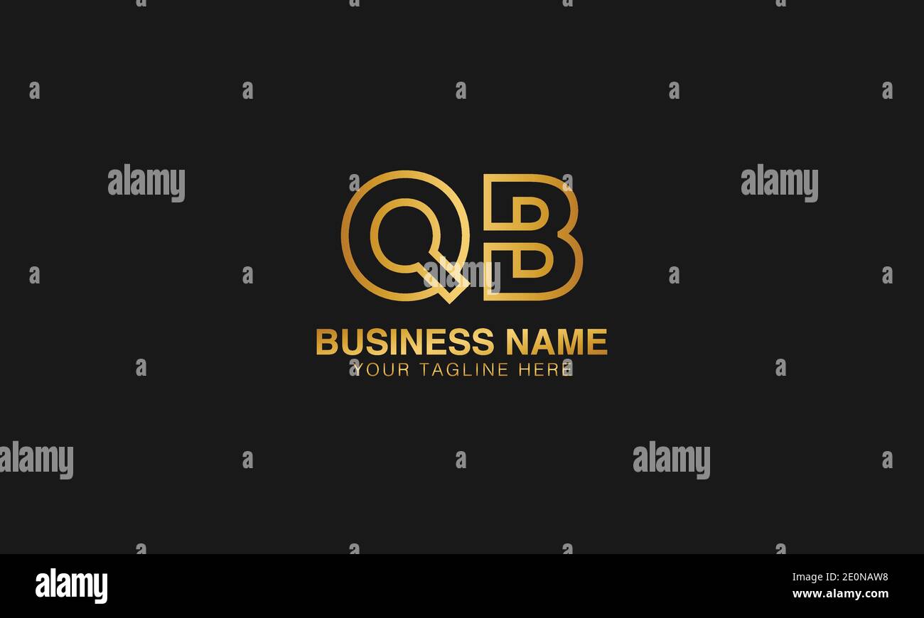 QB Q B initial based letter typography logo design vector Stock Vector