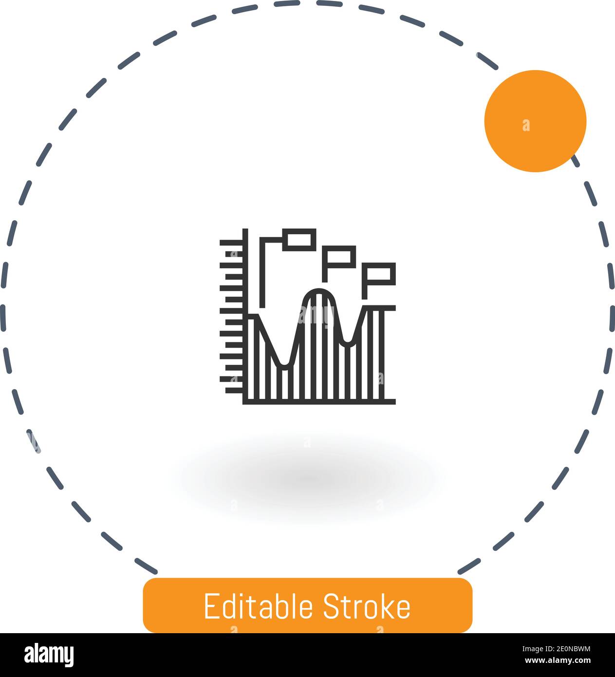 progress chart vector icon editable stroke outline icons for web and ...