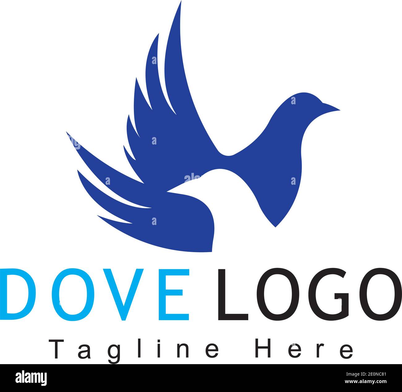 Bird Dove Logo Template Bird logo template, Animal flying icon design ...