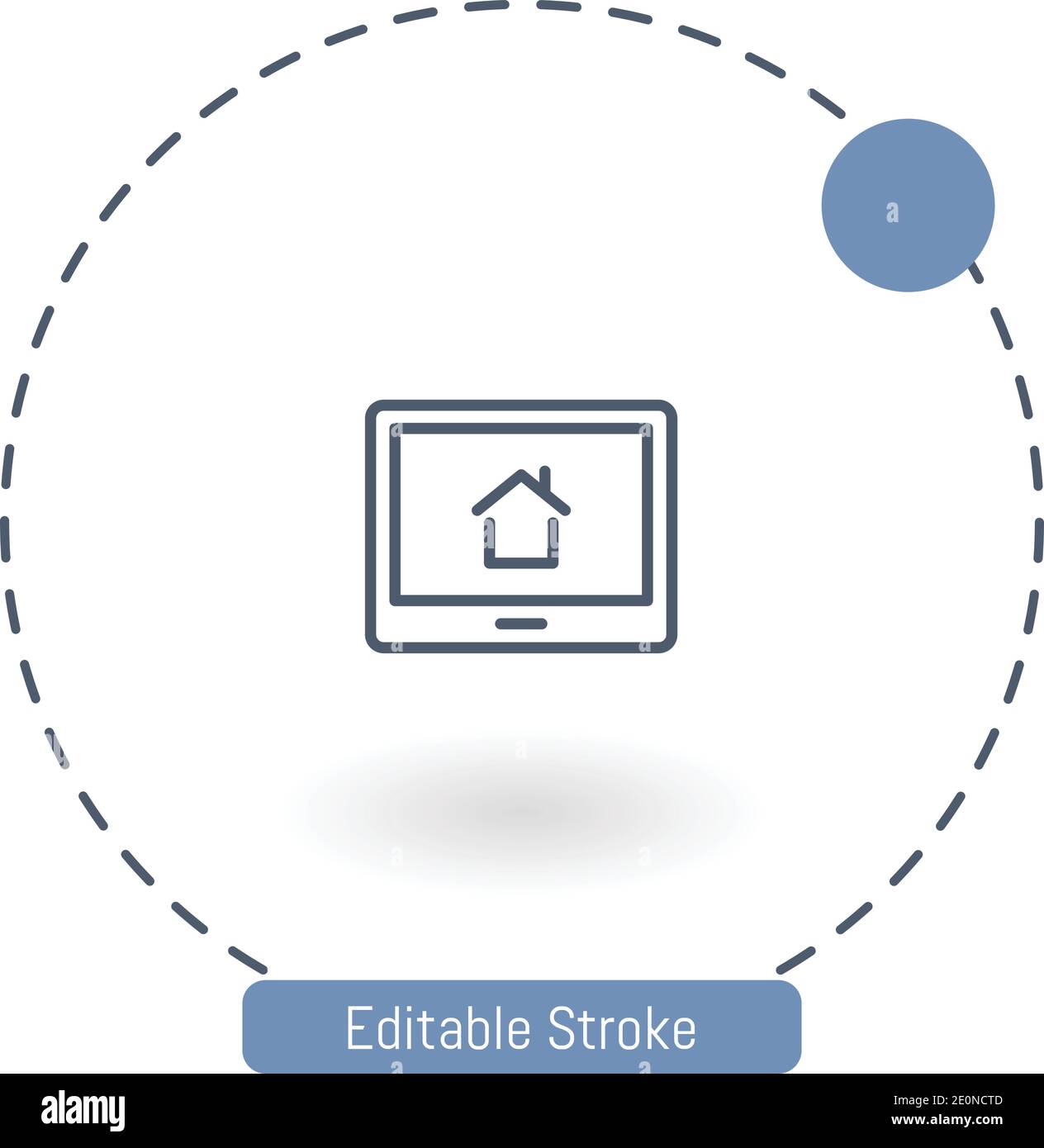 ipad vector icon editable stroke outline icons for web and mobile Stock Vector