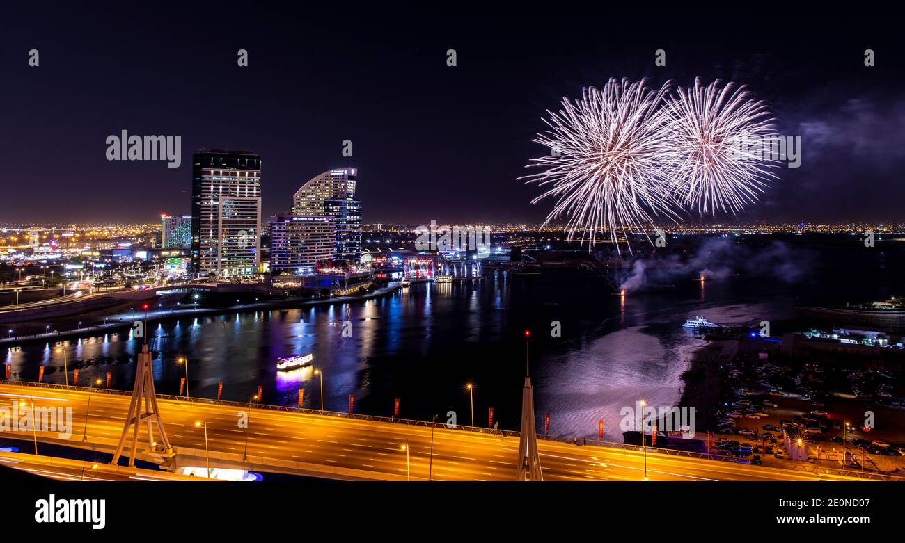 Dubai, United Arab Emirates, 31st December 2020: view over Dubai