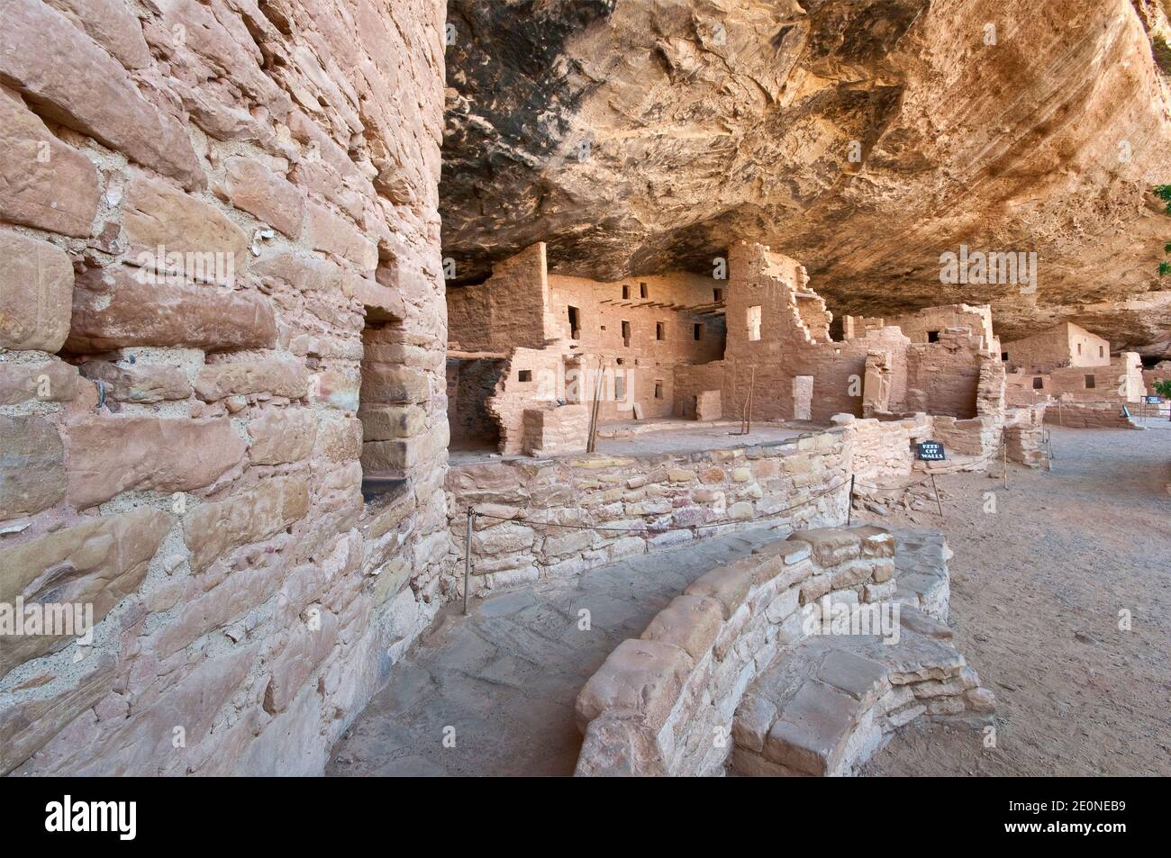 Spruce Tree House ruins in alcove at Chaplin Mesa in Mesa Verde ...