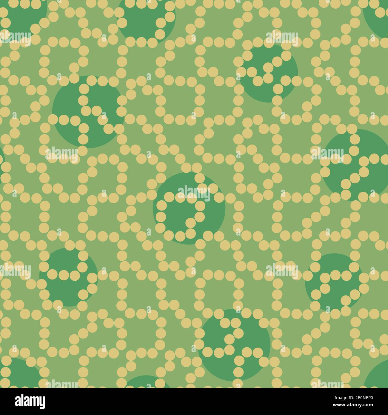 green and yellow dots seamless vector pattern Stock Vector