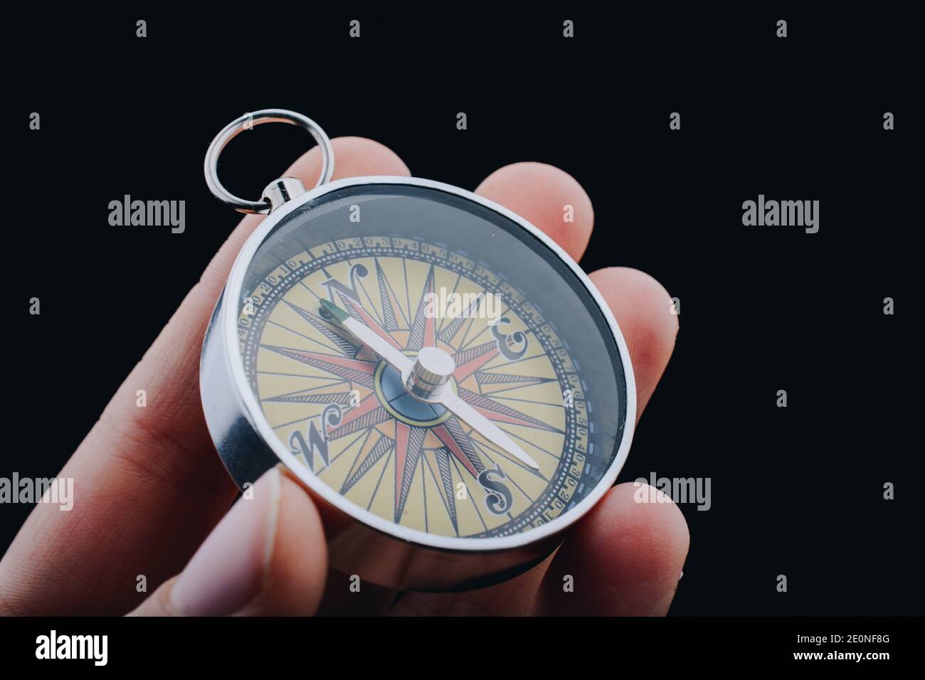 Hand Holding Compass. Online Booking Stock Image - Image of holiday, money:  153857823