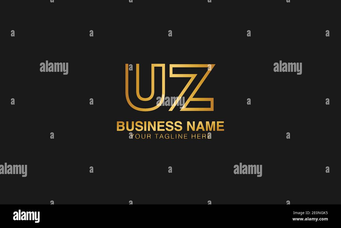 UZ U Z initial logo | initial  based abstract modern minimal creative logo, vector template image. luxury logotype logo. Typography  initials logo. Stock Vector