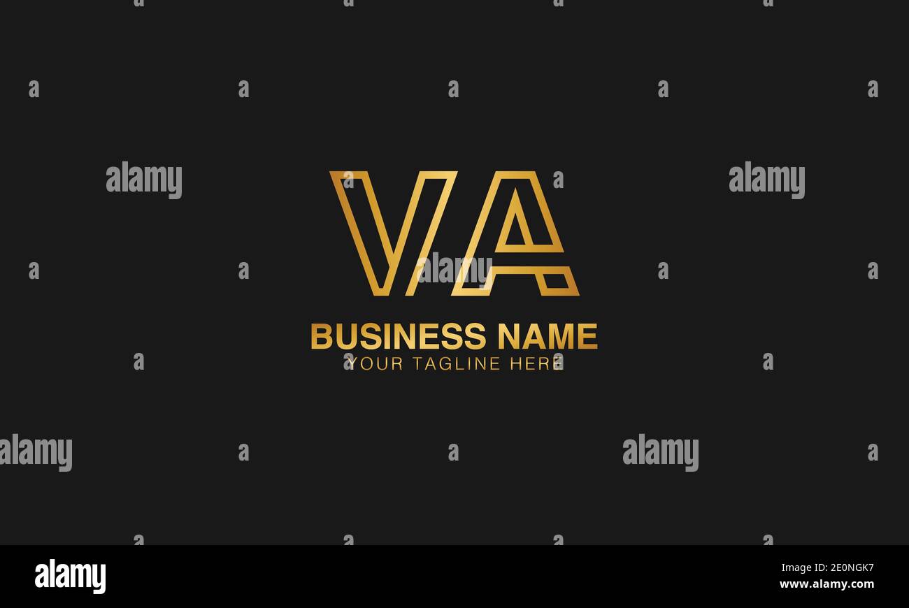 VA V A initial logo | initial  based abstract modern minimal creative logo, vector template image. luxury logotype logo. Typography  initials logo. Stock Vector