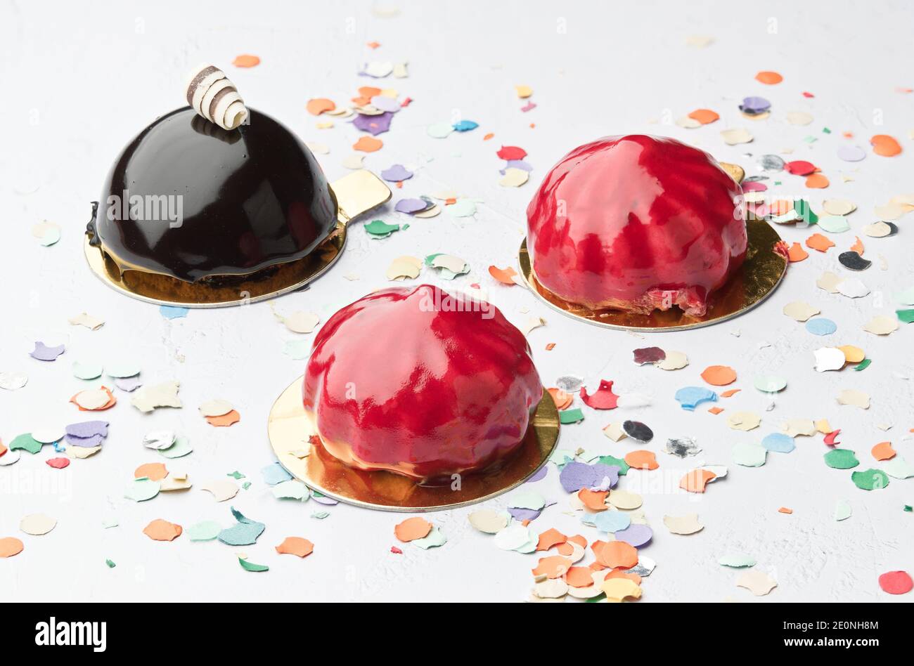 A chocolate and strawberry mousse, is a dessert of French origin, whose