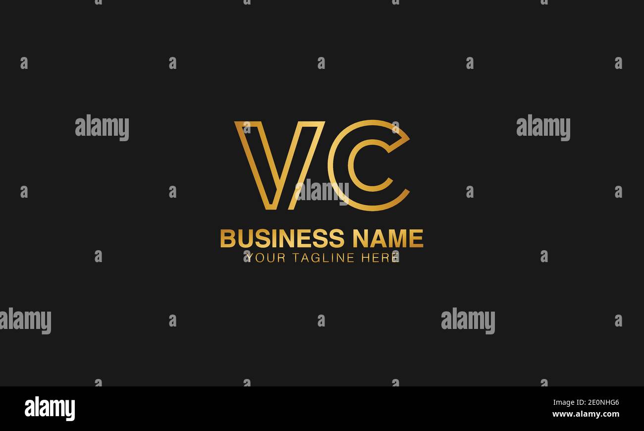VC V C initial logo | initial  based abstract modern minimal creative logo, vector template image. luxury logotype logo. Typography  initials logo. Stock Vector