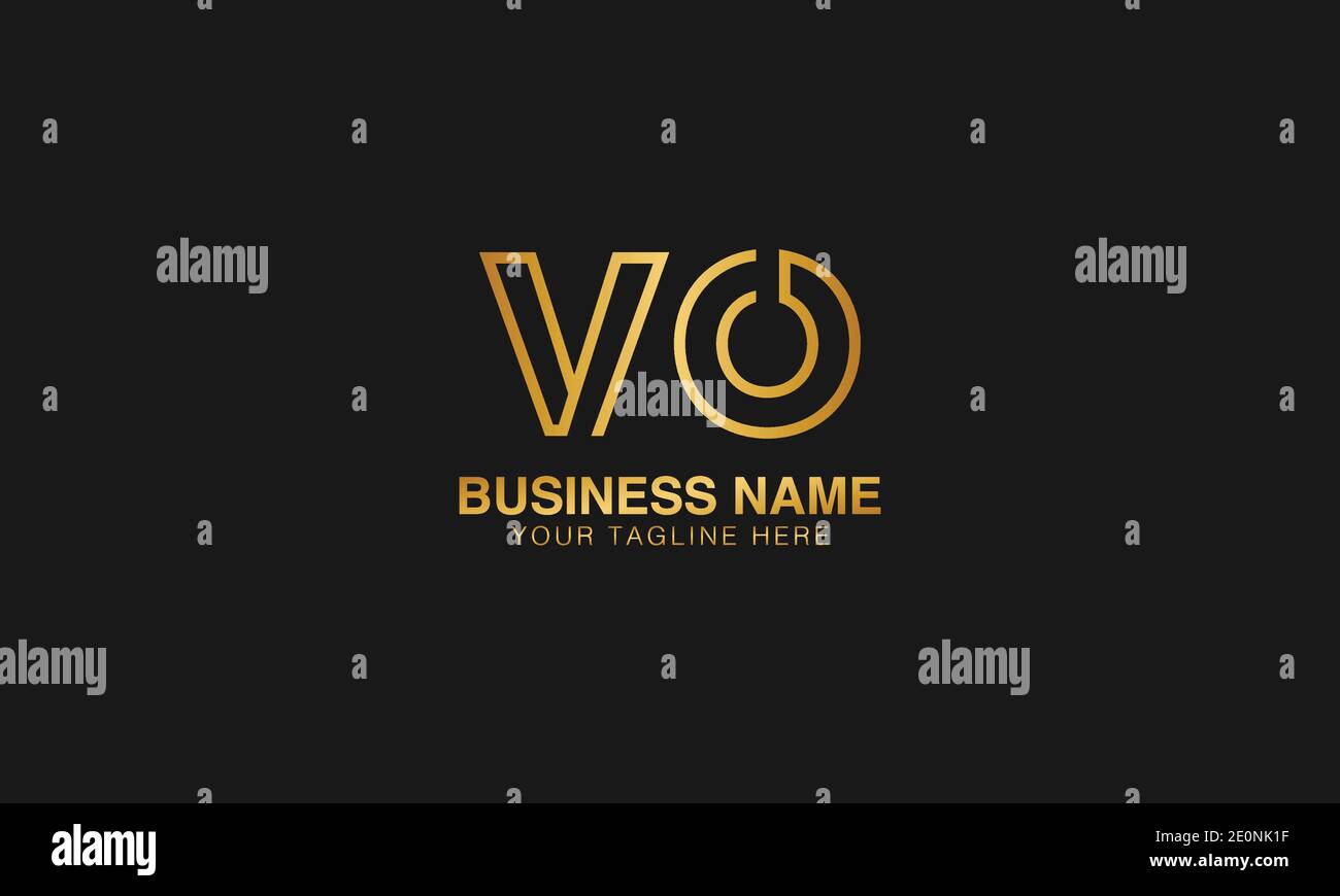 VO V  O initial logo | initial  based abstract modern minimal creative logo, vector template image. luxury logotype logo. Typography  initials logo. Stock Vector