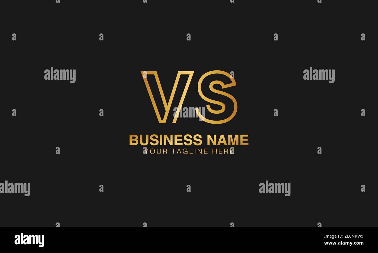 VS V S initial logo | initial  based abstract modern minimal creative logo, vector template image. luxury logotype logo. Typography  initials logo. Stock Vector