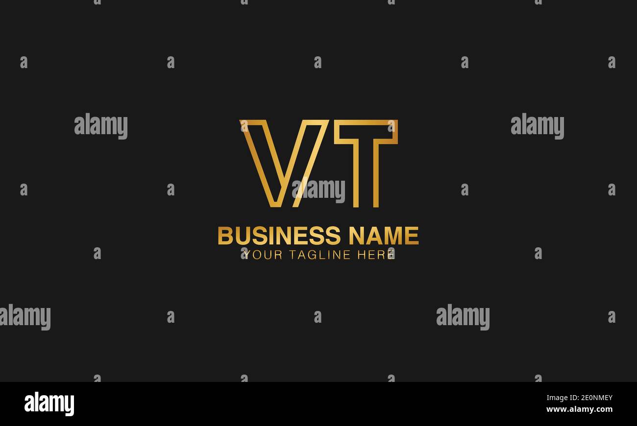 VT V T initial logo | initial  based abstract modern minimal creative logo, vector template image. luxury logotype logo. Typography  initials logo. Stock Vector
