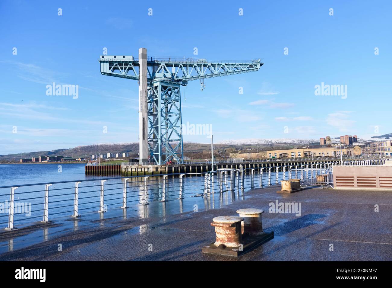 Shipbuilding titan crane in Clydebank Glasgow Scotland Stock Photo