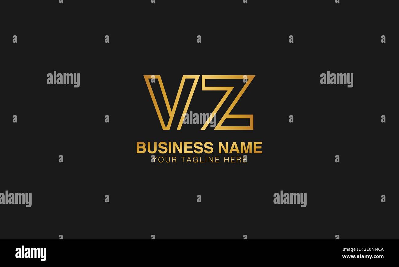 VZ V Z initial logo | initial based abstract modern minimal creative logo, vector template image. luxury logotype logo. Typography initials logo. Stock Vector