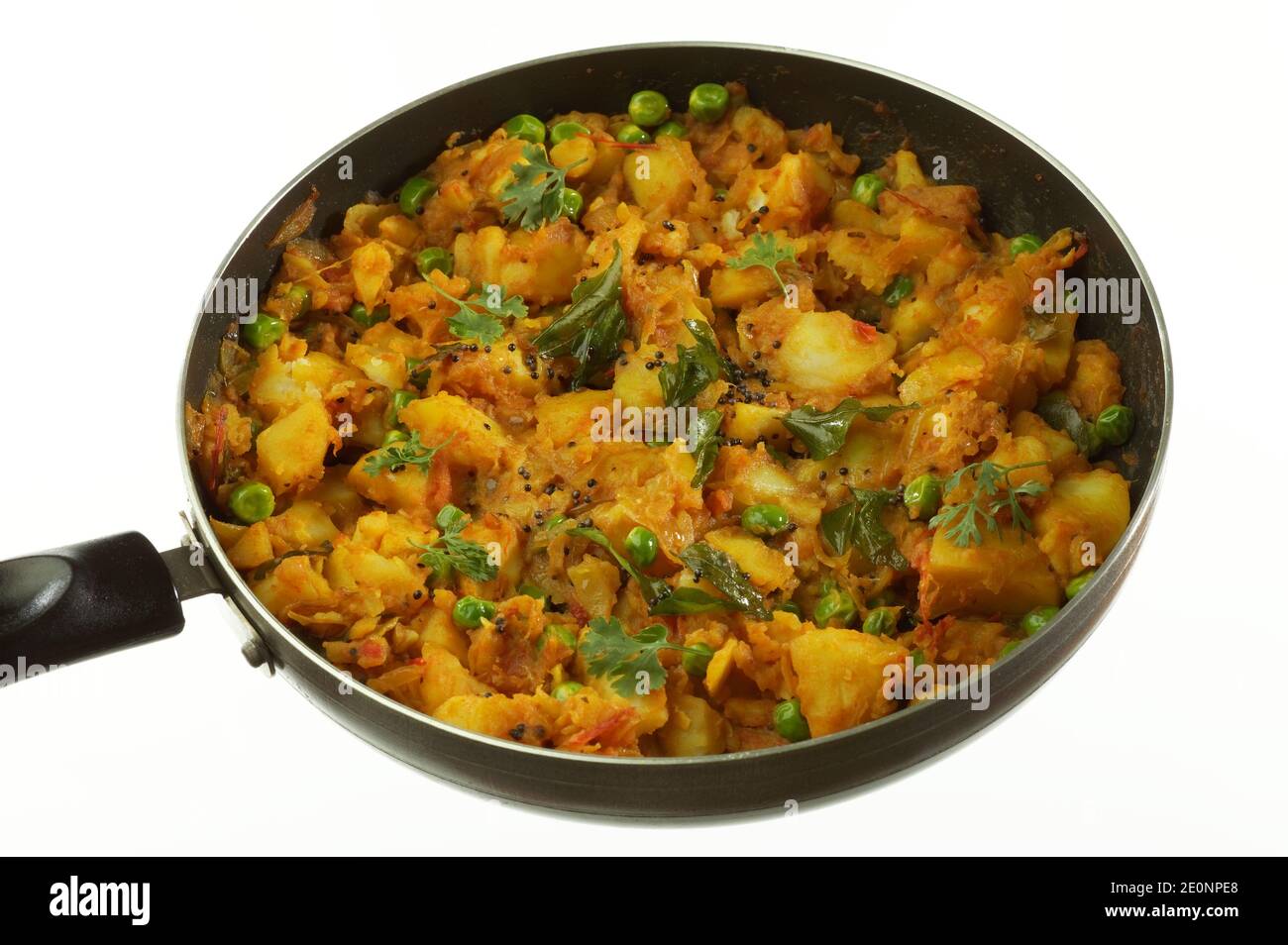 cooked spicy potato preparation with other vegetables like onion and